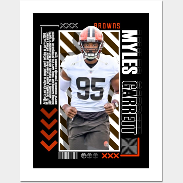 Myles Garrett Paper Poster Version 10 Wall Art by art.Hamdan